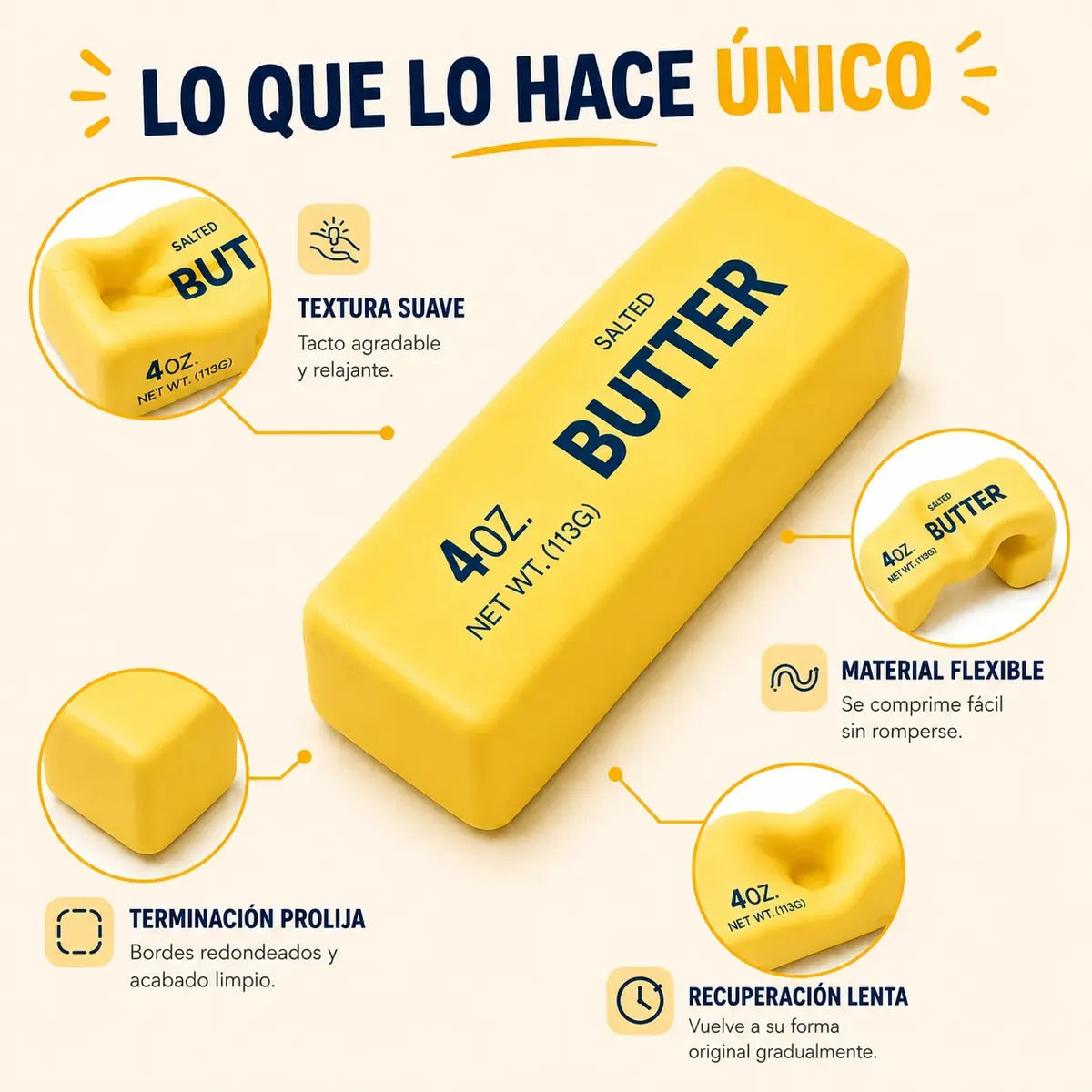 Combo Manteca + queso - juguete antiestrés