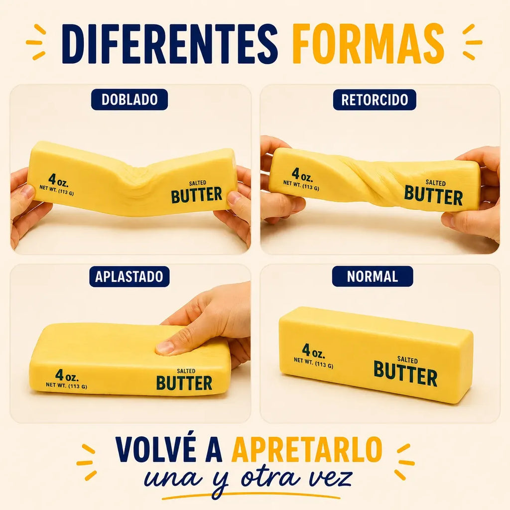 Combo Manteca + queso - juguete antiestrés